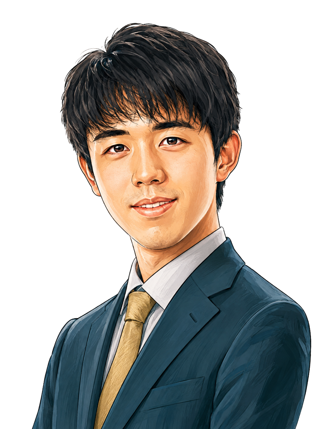 藤井聡太王位のAI似顔絵