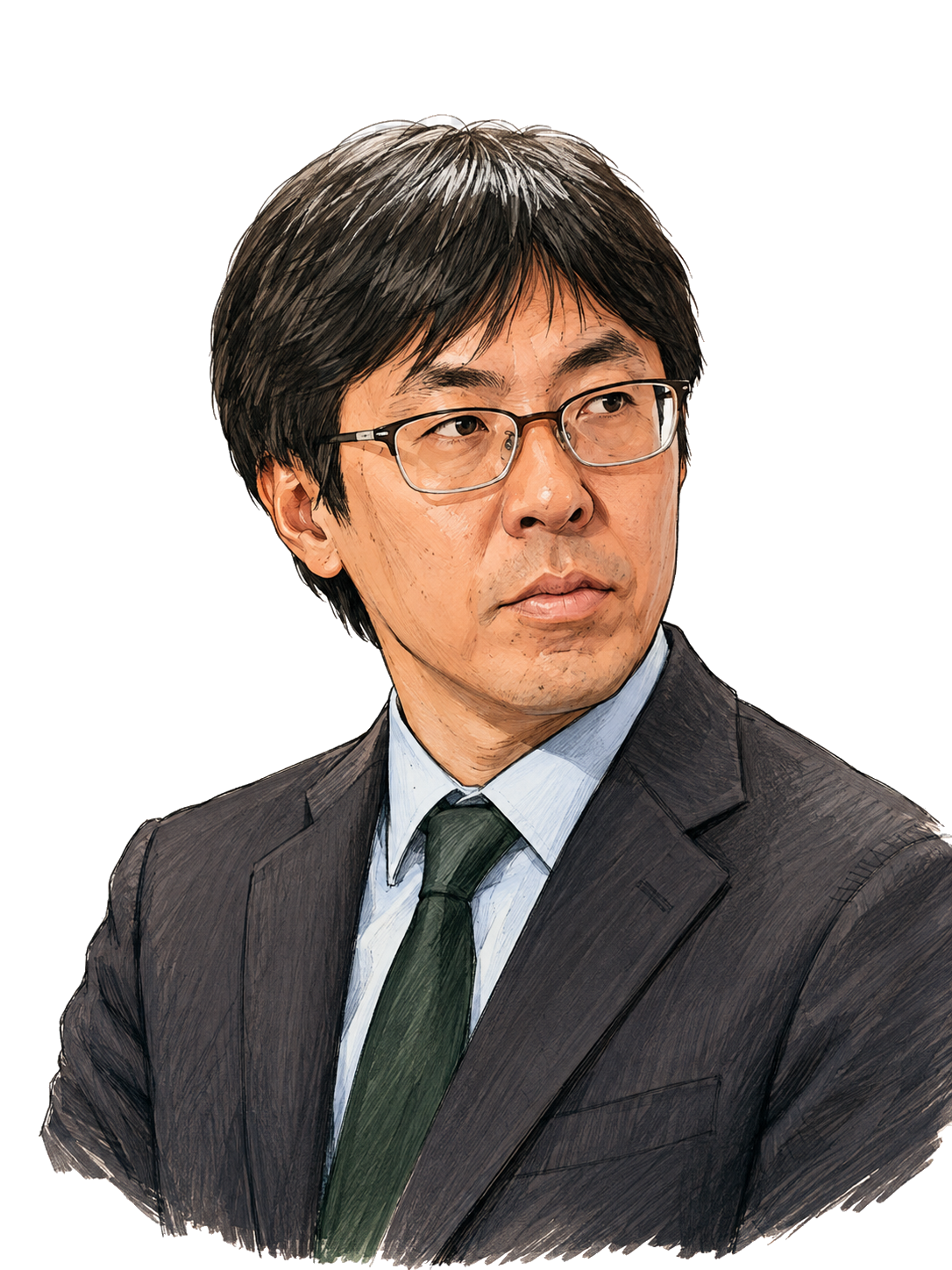 広瀬章人九段のAI似顔絵