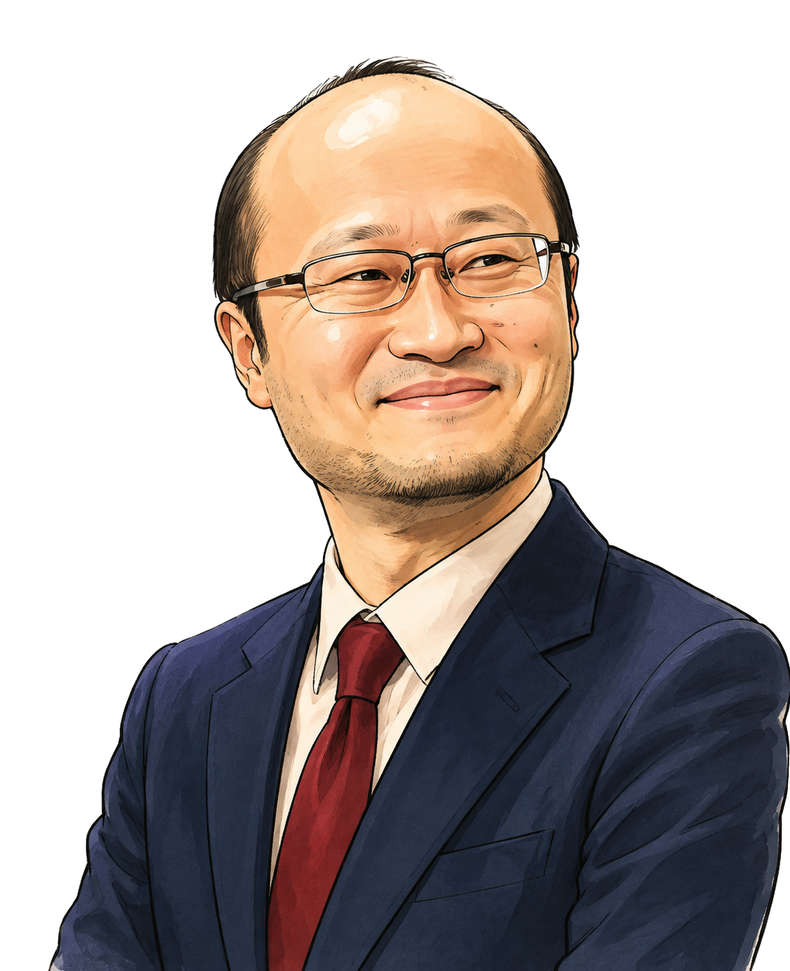 渡辺明九段のAI似顔絵