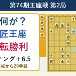 伊藤匠王座が王座戦第2局で大逆転勝利 レーティング上昇