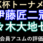 10月25日放送予定のNHK杯、伊藤匠二冠対佐々木大地七段。